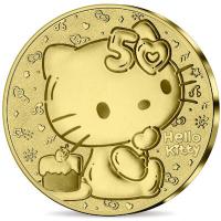 Frankreich - 5 EUR Hello Kitty 50. Jubilum 2024 -  0,5g Gold PP