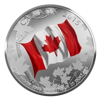 Kanada - 25 CAD $25 for $25 Flagge 2015 - 1/4 Oz Silber
