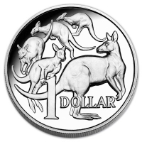 Australien - 1 AUD 30 Jahre Silver Kangaroo 2014 - 1 Oz Silber HR