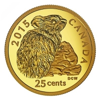Kanada - 0.25 CAD Felsen Kaninchen - 0,5g Gold PP