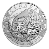 Kanada - 10 CAD Kanu Serie Erstausgabe 2015 - 1/2 Oz Silber