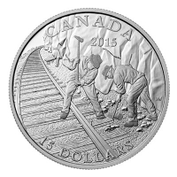 Kanada - 15 CAD Exploring Canada Pacific Railway 2015 - Silbermnze