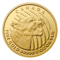 Kanada - 200 CAD Ruf der Wildniss Puma 2014 - 1 Oz Gold PP