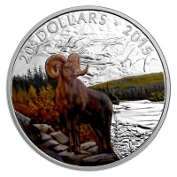 Kanada - 20 CAD Majesttische Tiere Schaf 2015 - 1 Oz Silber