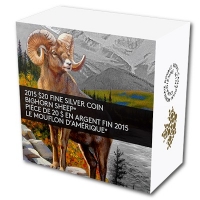 Kanada - 20 CAD Majesttische Tiere Schaf 2015 - 1 Oz Silber