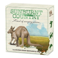 Australien - 1 AUD Sunburnt Country Knguru - 1 Oz Silber PP Color