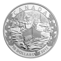 Kanada - 10 CAD Kanu Prchtige Umgebungen 2015 - 1/2 Oz Silber
