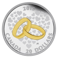 Kanada - 20 CAD Hochzeit 2015 - 1 Oz Silber