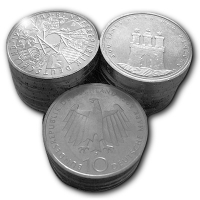 Deutschland 10 DM Gedenkmnzen (1970-1997) 625er Silber